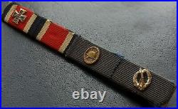 10096? German post WW2 1957 pattern ribbon bar Iron Cross 1st Infantry Assault