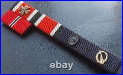 10637? German post WW2 1957 pattern ribbon bar Iron Cross Wound Badge Infantry