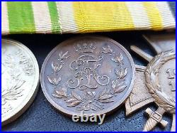 10795 German Saxony WW1 mounted medal group Iron Cross War Merit Cross