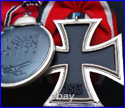 10836? German post WW2 1957 pattern mounted medal group Iron Cross II Winterwar