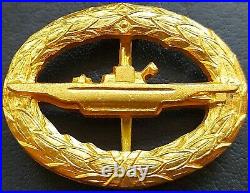10842? German post WW2 1957 pattern Submarine War Badge U-Boot Abzeichen ST&L