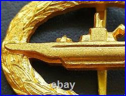 10842? German post WW2 1957 pattern Submarine War Badge U-Boot Abzeichen ST&L