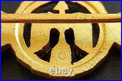 10866? German post WW2 1957 pattern Luftwaffe Fighter Clasp in Gold