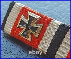 11033? German post WW2 1957 pattern ribbon bar Iron Cross Wound Badge Assault