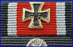 11199? German post WW2 1957 pattern ribbon bar Iron Cross War Merit Medal