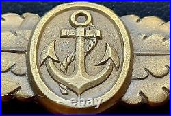 11506? German post WW2 1957 pattern Kriegsmarine Naval Combat Clasp Bronze ST&L