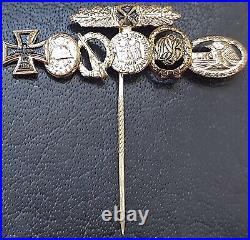 11510? German post WW2 1957 pattern miniature pin badge Iron Cross Close Combat
