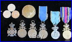 11 Ww2 Romanian Military Rare Flag Six Medals Belt Buckle -3 Sliver Coins