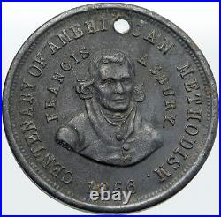 1866 USA American Methodist Centenary BISHOP FRANCIS ASBURY Vintage Medal i87594