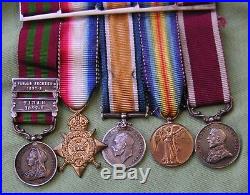 1895 India Campaign & 1914 Ww1 Trio With L. S. G. C. Miniature Medal Group Of 5