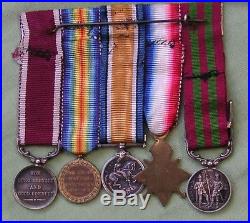 1895 India Campaign & 1914 Ww1 Trio With L. S. G. C. Miniature Medal Group Of 5