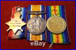 1914 Mons Star Trio Ww1 Medals 1318 C. Sjt W. Hendry 1/6 Th Gordon Highlanders