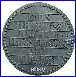 1915 AUSTRIA Red Cross POSEIDON TRIDENT Antique WORLD WAR I Medal Coin i89208