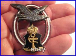 1915 Navy Pilot´s Badge of Austria and Hungarian very rare medal award of WW I