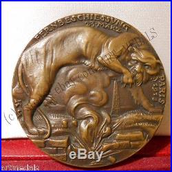 1918 Paris France Germany Rare Splendid Goetz Art Medal Ww1 Clemenceau The Beast