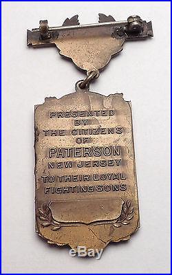 1919 World War I WWI United States US Veteran VICTORY Medal Paterson NJ i56165