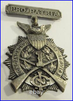 1935 Illinois National Guard 1st Sgt Arthur W. MacMasters Sterling Silver Medal