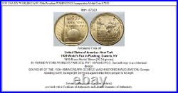 1939 USA NY WORLDS FAIR 150th President WAHINGTON Inauguration Medal Coin i87583