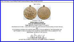 1940s USA Liberty Sword WORLD WAR II American Defense Vintage Medal Coin i87593