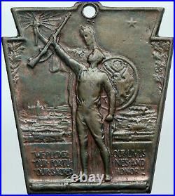 1944 USA Pennsylvania Railroad AWARD World War I OLD Antique Token Medal i88519