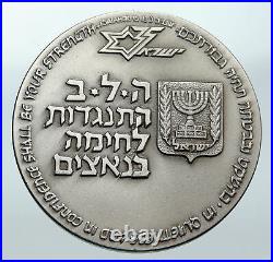 1983 ISRAEL Large WORLD WAR II RESISTANCE COMBAT 35 Yr Anniv Silver Medal i85587