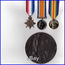 1st World War Trio GV with Memorial Plaque Replacement medals