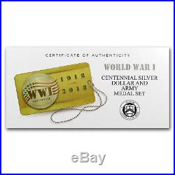 2018 World War I Centennial Silver Dollar Army Medal Set SKU#159197