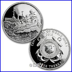 2018 World War I Centennial Silver Dollar Coast Guard Medal Set SKU#159198