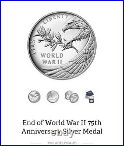 2020 End Of World War II Silver Medal PCGS PR70 DCAM First Strike 75th Anniv