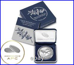 2020 End of World War 2 75th Anniversary Silver Medal withBox and COA