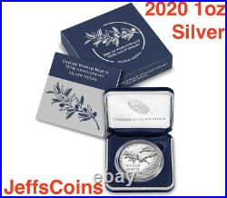 2020 P End of World War 2, II 75th Anniversary 1oz Silver Medal Eagle NGC PF69