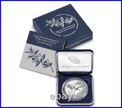 2020 US MINT End of World War II 75th Anniversary Silver Medal 20XH In Hand