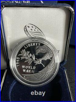 2020 W End of World War 2, II 75th Anniversary 1oz Silver Medal Eagle