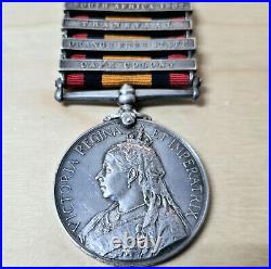 2932 Bugler Black Highland Light Infantry Queens South Africa Medal India & Ww1
