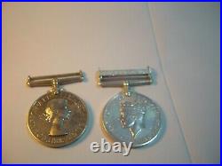 2 Rare Medals-1 Solid Silver Gvi Naval General Service Medal, Malaya Bar & Korea
