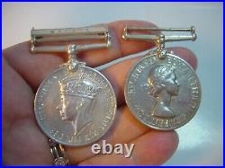 2 Rare Medals-1 Solid Silver Gvi Naval General Service Medal, Malaya Bar & Korea