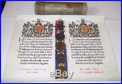2 x WW1 MEDAL GROUPS TO BROTHERS WHO DIED COMPLETE WITH SCROLLS, KOSB & S. GDS