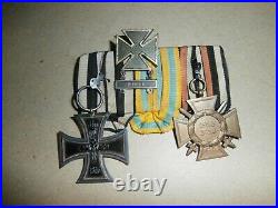 3 Vintage German 1813 1914 Iron Cross Rifle 1918 Hindenburg Military Medals