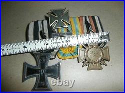 3 Vintage German 1813 1914 Iron Cross Rifle 1918 Hindenburg Military Medals