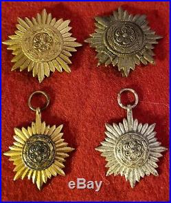 (4) Rare Original WW2 German Eastern People's Badge & Medal Collection