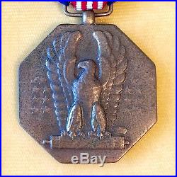 #5722 Wwii Us Army Soldiers Medal For Valor Ribbon Bar Lapel Case Numbered Ww2