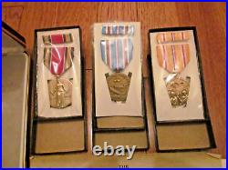 5 Vintage Different Medals of US with Accompanying Documents