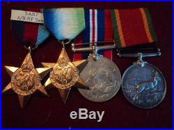 5 sets of WW2 medals to South African serviceman Oliver -Young Swan Izatt