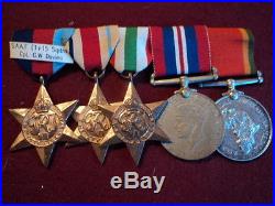 5 sets of WW2 medals to South African serviceman Oliver -Young Swan Izatt