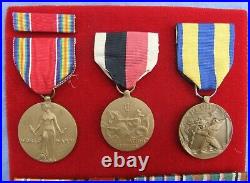 6 WWII US Navy Medals Ribbons & Bars Victory Campaign, Expeditions, Occupation
