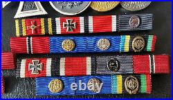 7183 German veteran post WW2 1957 pattern medal grouping Iron Cross Wound B