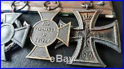 7294 German WW1 mounted medal group Iron Cross Anhalt Friedrich Oldenburg FA