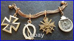 8324? German post WW2 1957 pattern miniature chain Iron Cross Eastern Front