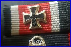 8368? German post WW2 1957 pattern ribbon bar Iron Cross Wound Badge Panzer