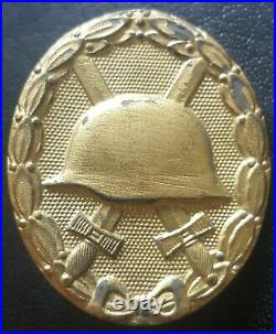 8682? German Wound Badge GOLD post WW2 1957 pattern Verwundetenabzeichen SOUVAL